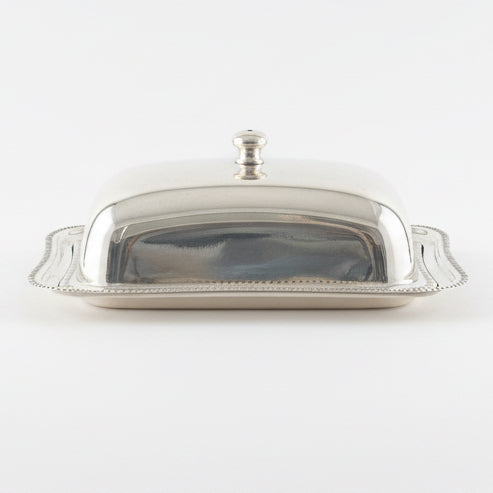 Silver Plate Butler Service Tray with Lid
