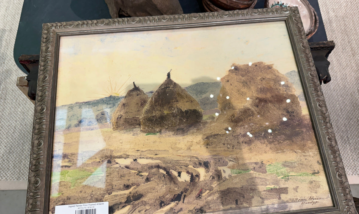 Signed Renée Prinz Framed Artwork Hatstacks