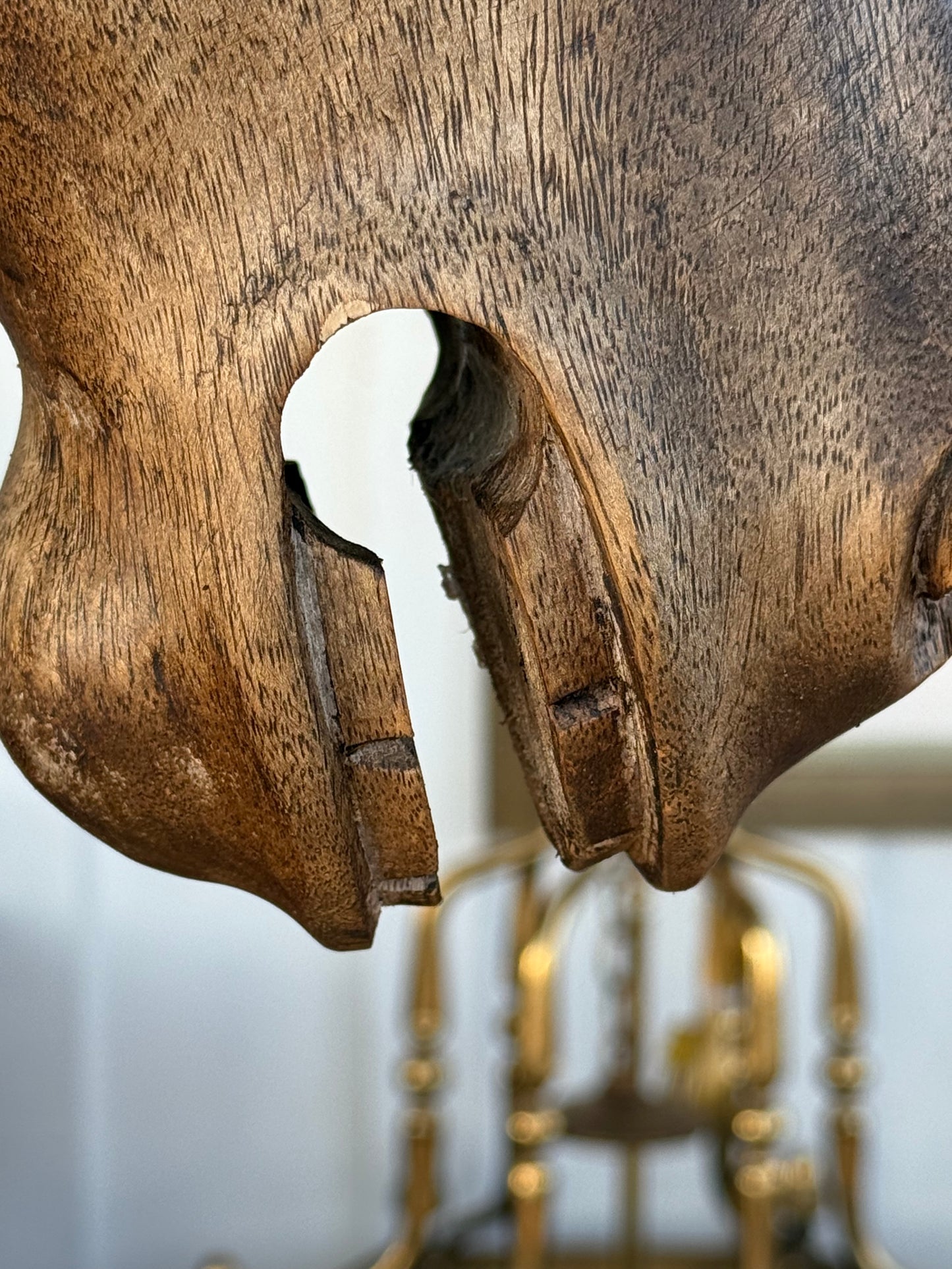Hand-Carved Spanish Hardwood Horse Sculptures