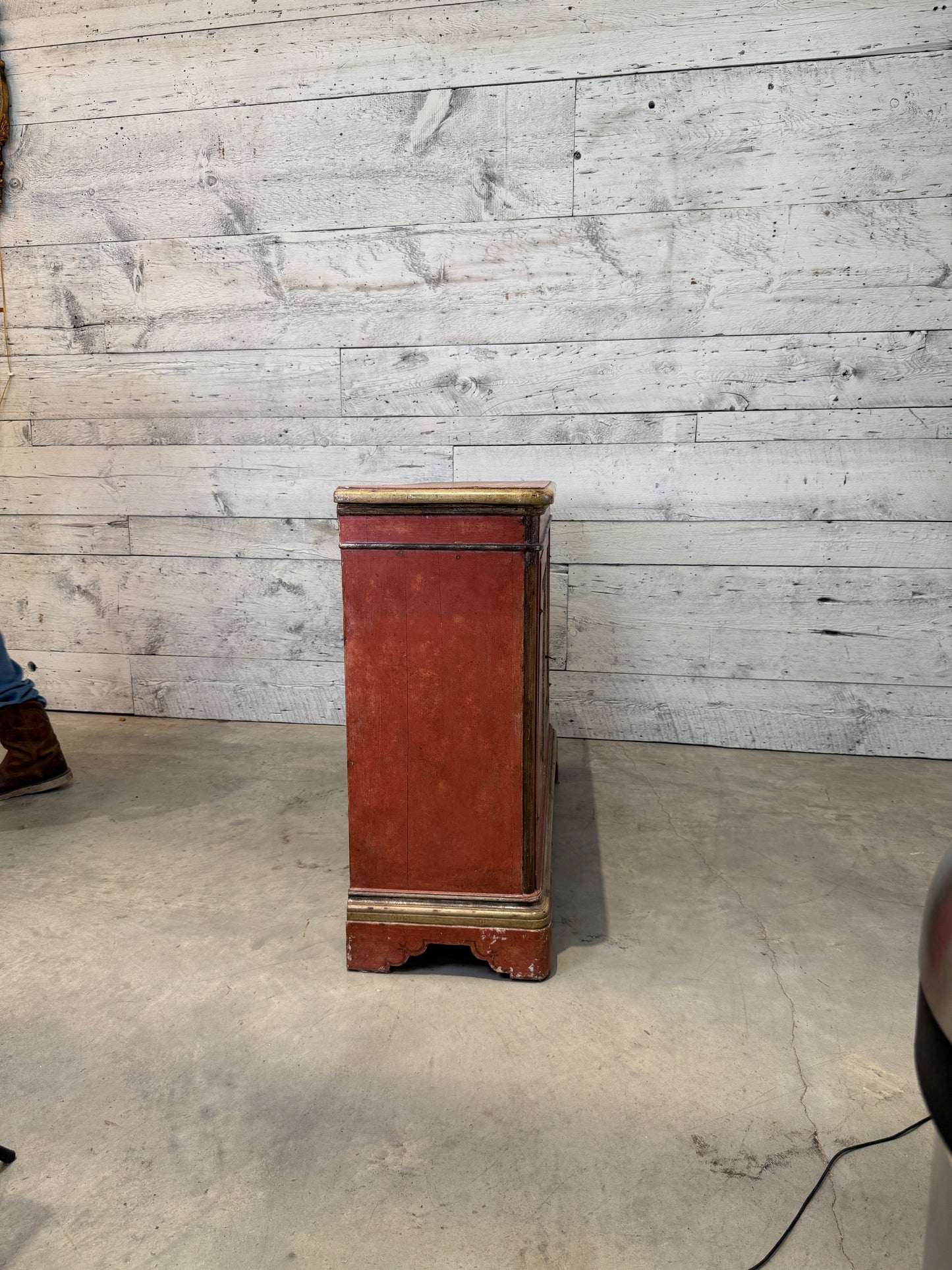 Antique Italian Original Decorative Painted Sideboard 19th Century