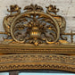 Monumental Louis XVI Style Giltwood Mirror with Foliate Crest
