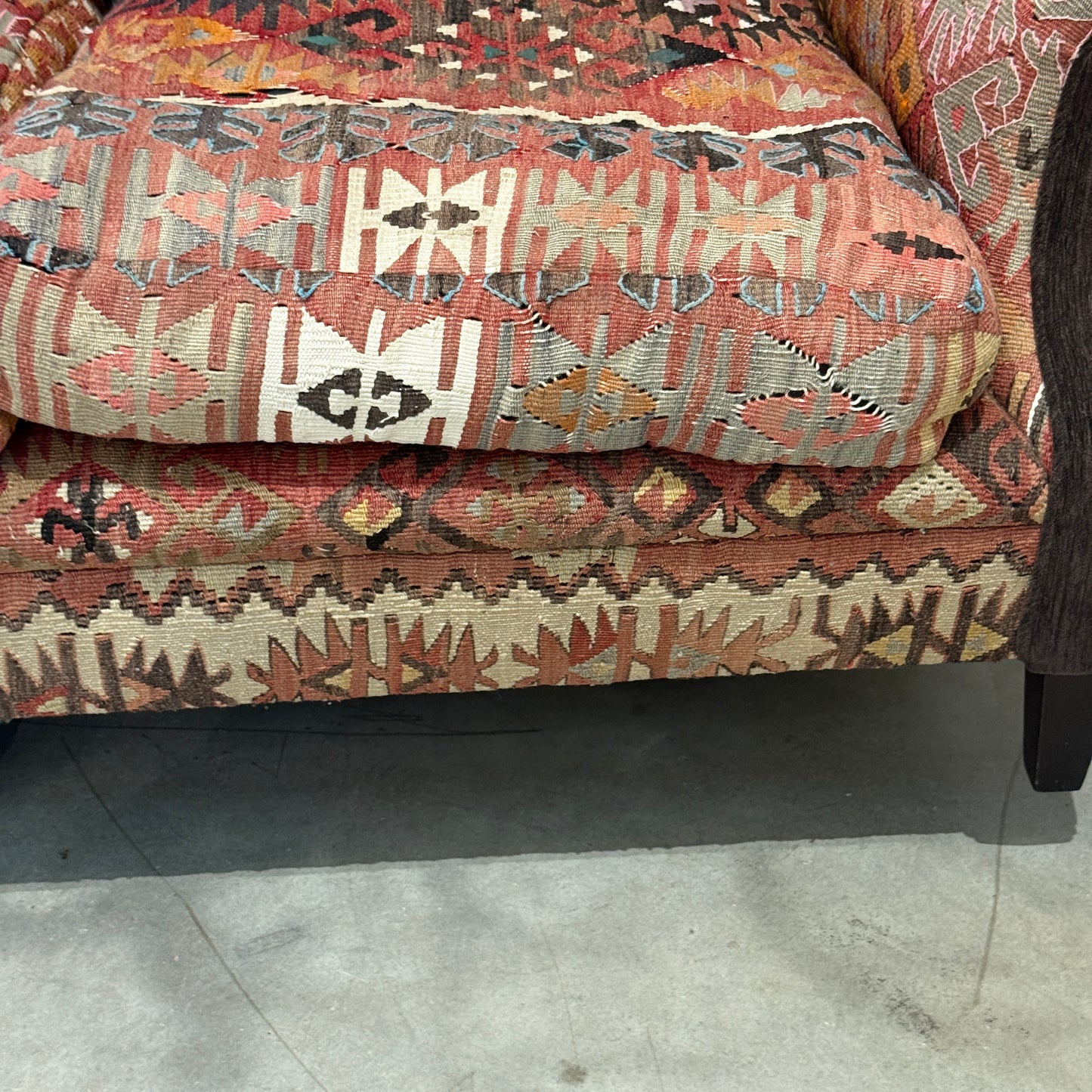 George Smith Anatolian Kilim Upholstered Sofa from Smith Workshop