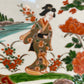 Meiji Imari Charger with Geisha Girl in Garden with Chrysanthemums and Anemones