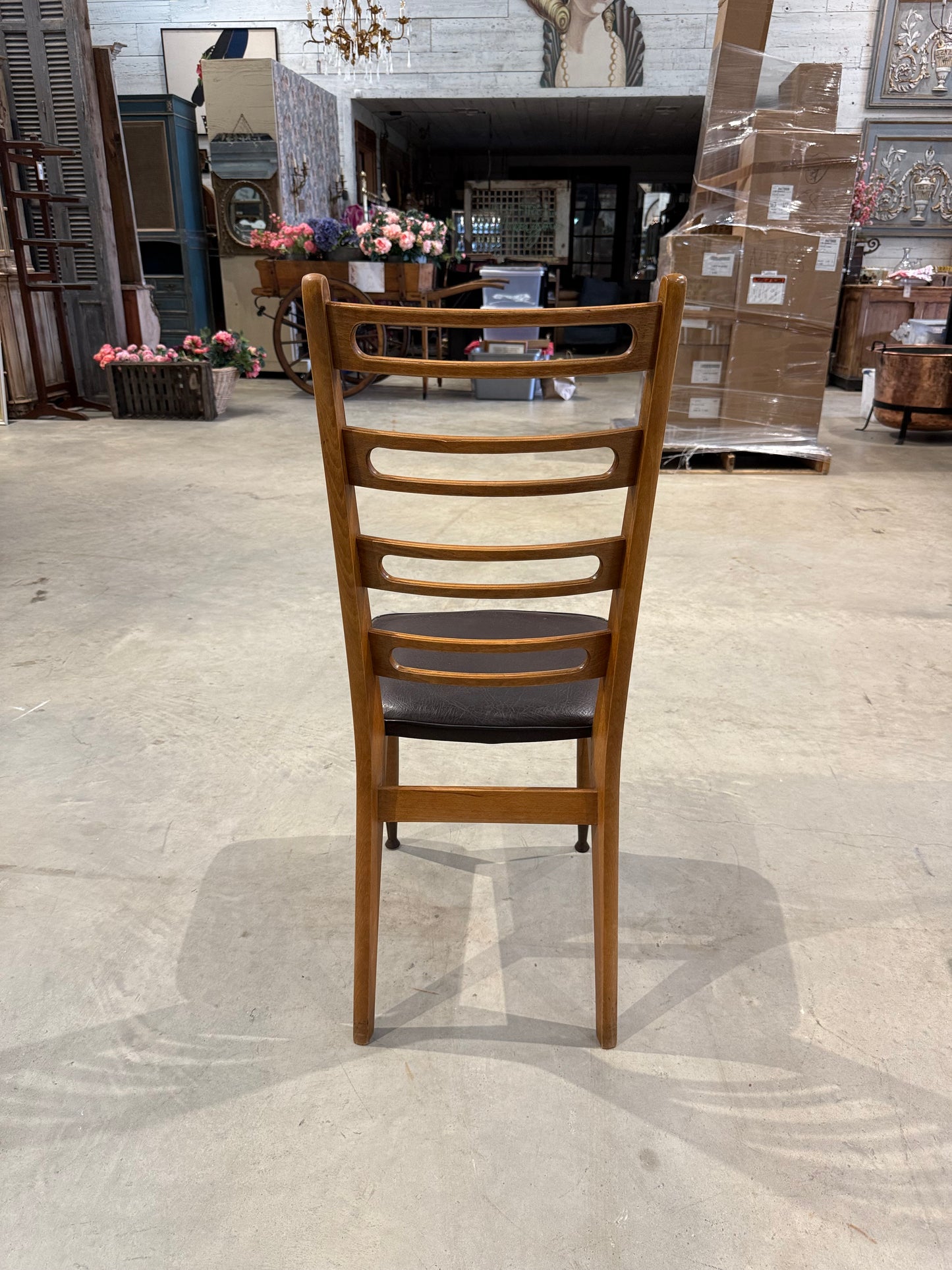 Mid-Century Faux Leather Dining Chair