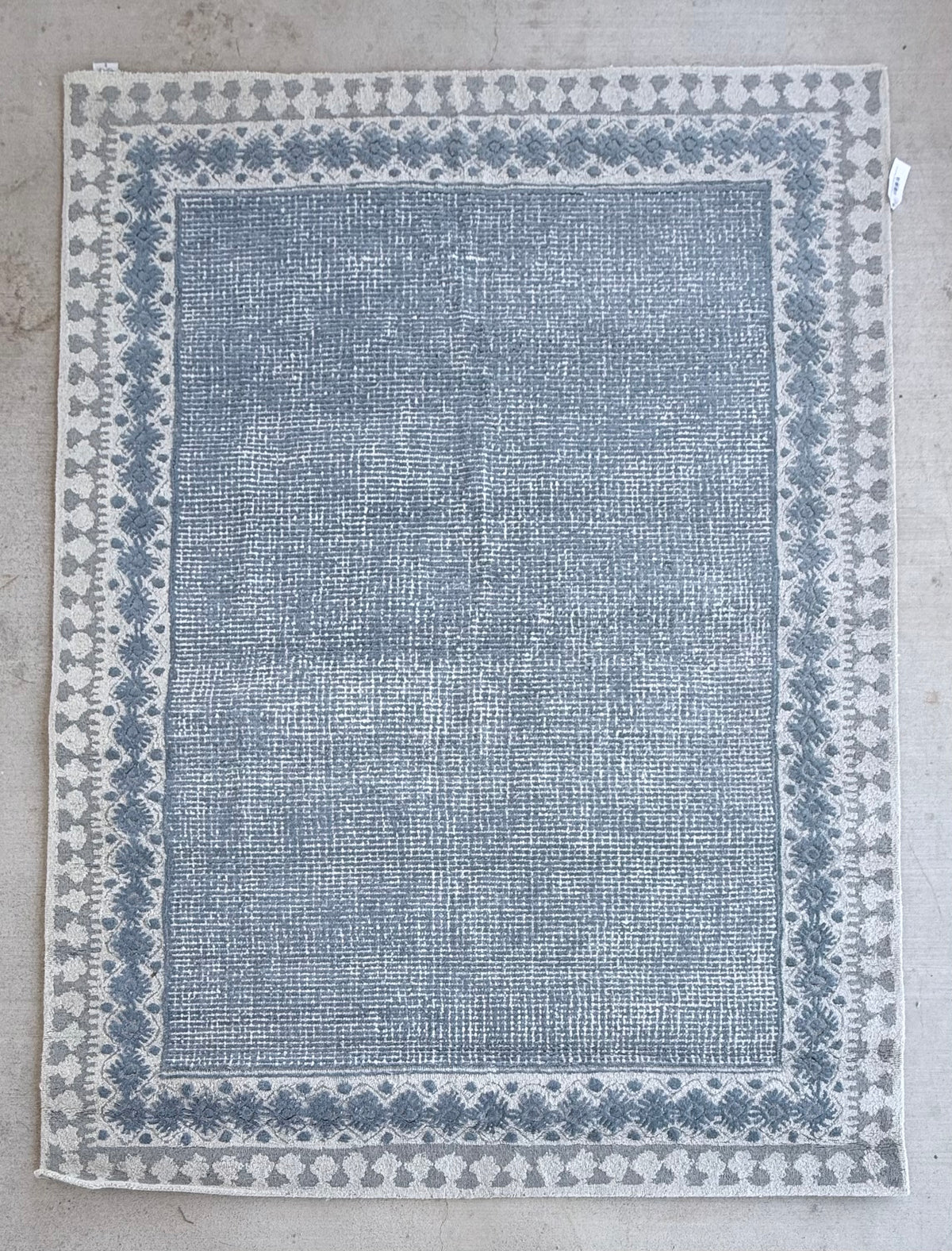 #119 Brooks Brothers Blue Border Rug