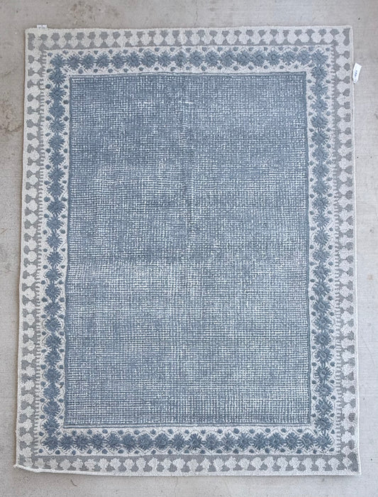 #119 Brooks Brothers Blue Border Rug