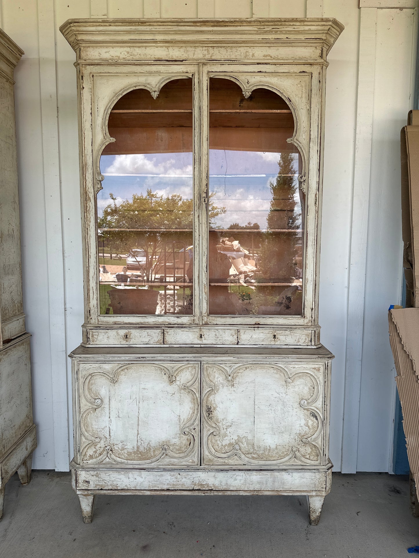 Painted Italian Walnut Cabinet