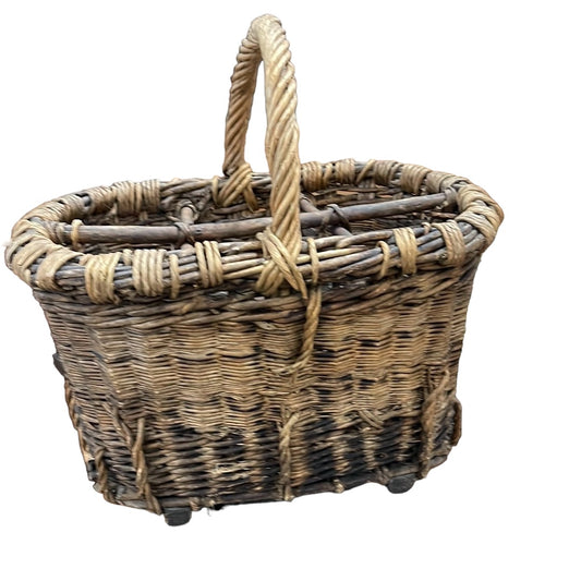 French Bottle Basket Circa 1880