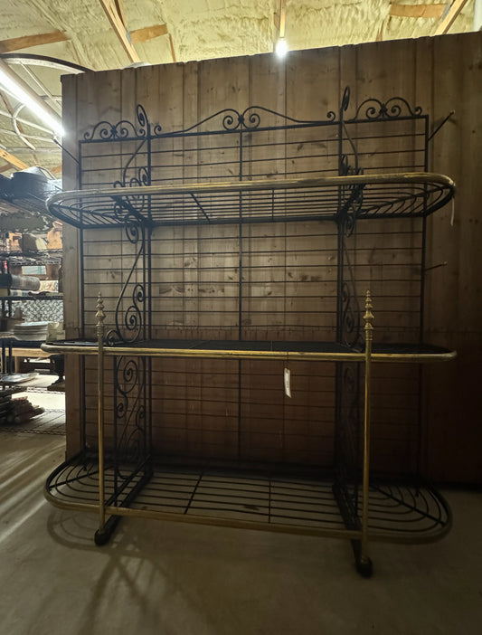 Late 19th Century French Baker's Rack.