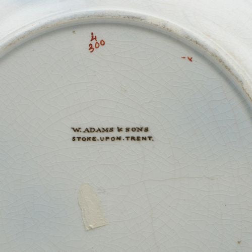 W. Adams & Sons Cobalt Ground Ironstone