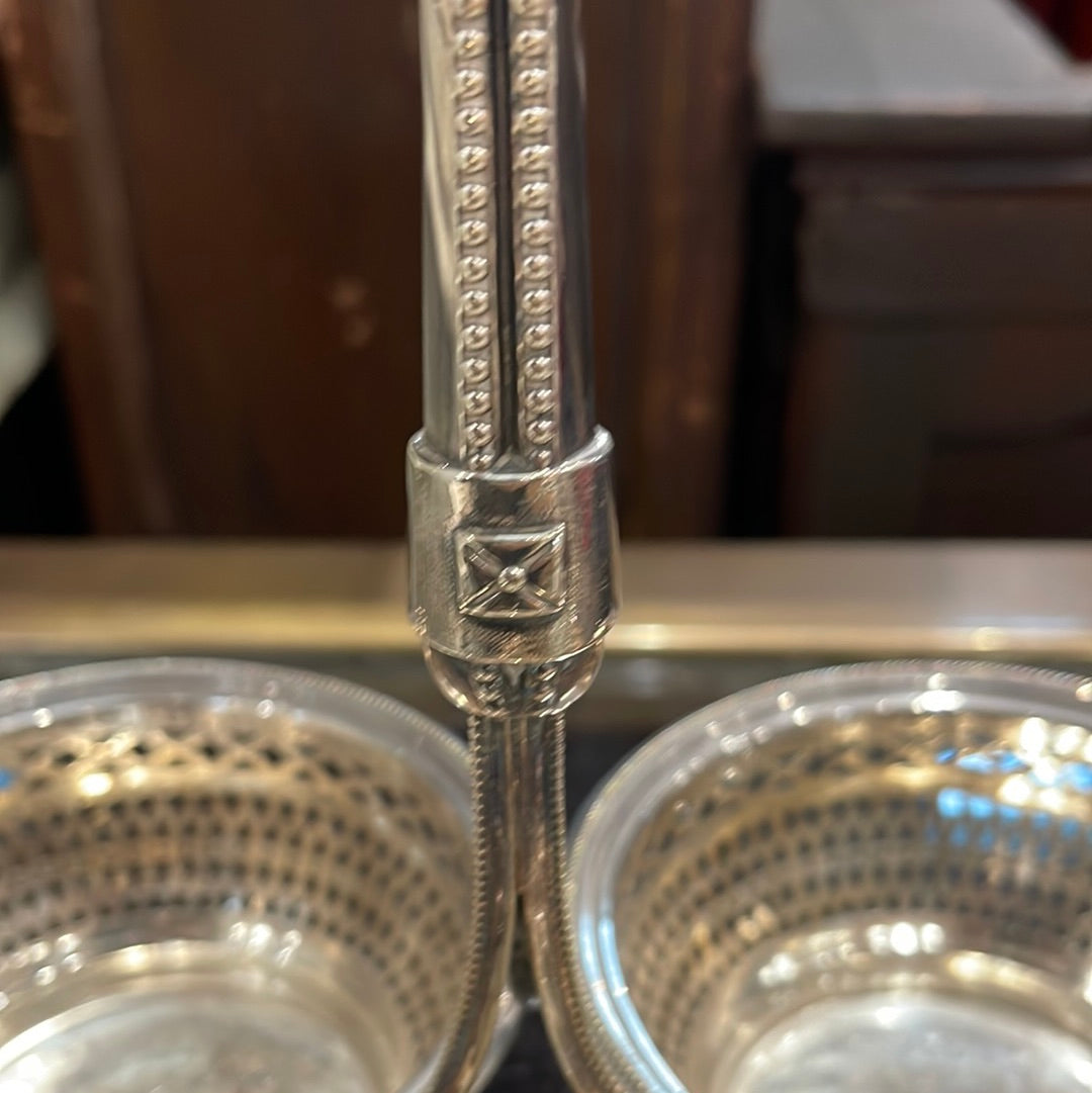 Silverplate Caddy with Handle