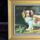 Small European School Oil on Board Signed L. Maher: King Charles Spaniel