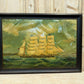 19th C. Maritime Ship Sailor's Painted on Sailcloth MCM