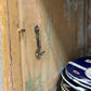 Blue 2 piece French Cabinet with Glass Doors