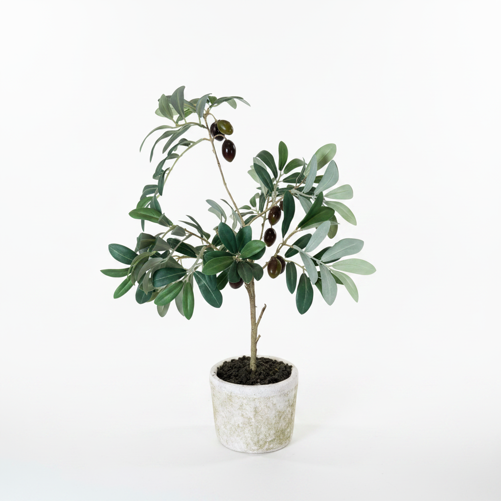 19.5" Faux Olive Tree in Decorative Pot
