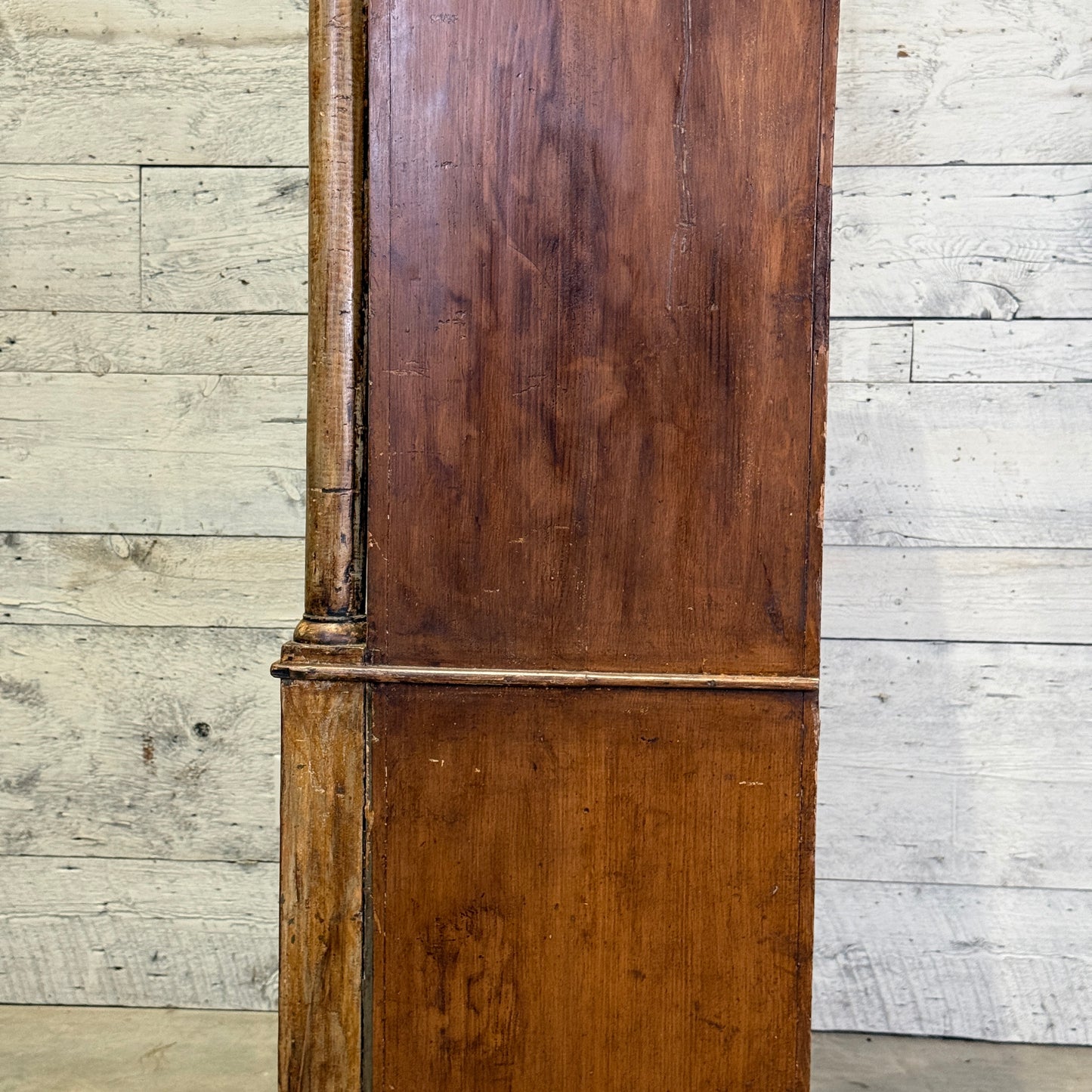 French Pharmacy Cabinet with Architectural Columns and Glass Front