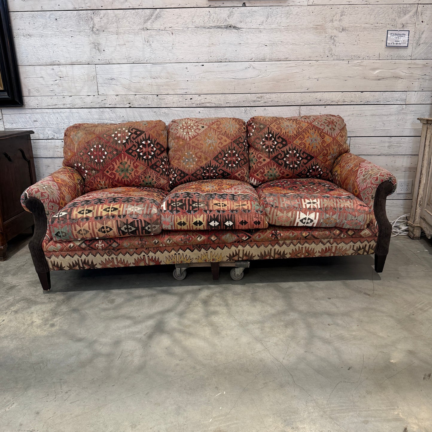 George Smith Anatolian Kilim Upholstered Sofa from Smith Workshop