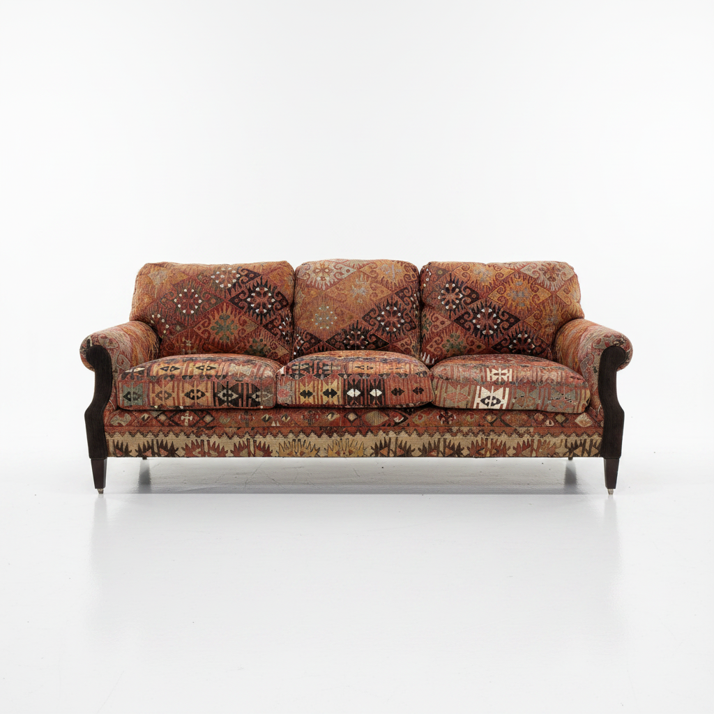 George Smith Anatolian Kilim Upholstered Sofa from Smith Workshop