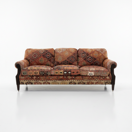 George Smith Anatolian Kilim Upholstered Sofa from Smith Workshop