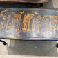 Chinoiserie Black Coffee Table with Botanical Motif