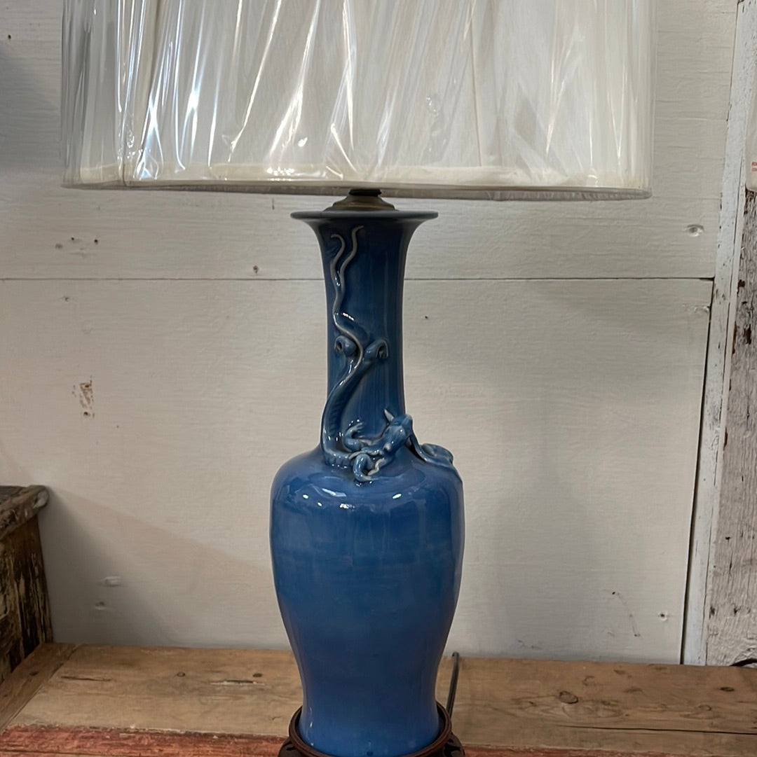 Blue Dragon Lamps with Shades