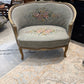 Louis XVI Needlepoint Chair and a Half or Setee