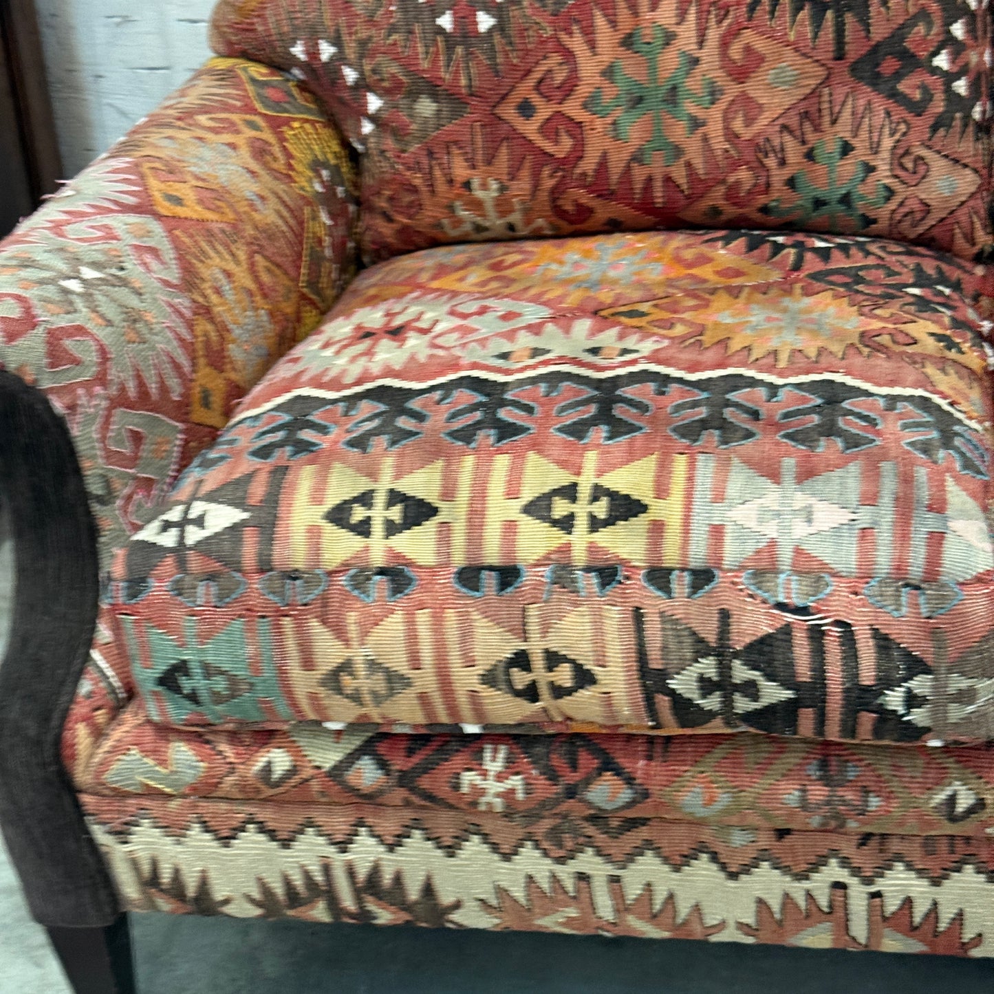 George Smith Anatolian Kilim Upholstered Sofa from Smith Workshop