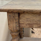 Antique Oak Barley Twisted French Drapers Table