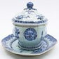 Chinese Export Blue and White Tureen with Lid and Platter