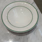 French Green Rim Compote 3” Tall