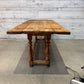 Vintage Expanding Console Dining Table with Folding Extension Leaves
