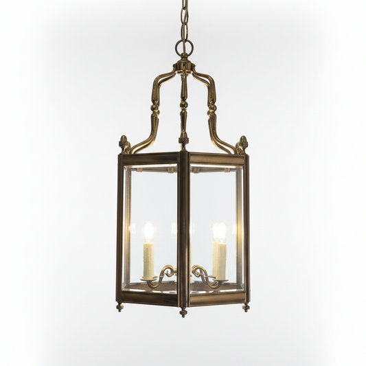 Architectural Brass Hanging Lanterns by Christopher Ray, Sold Individually