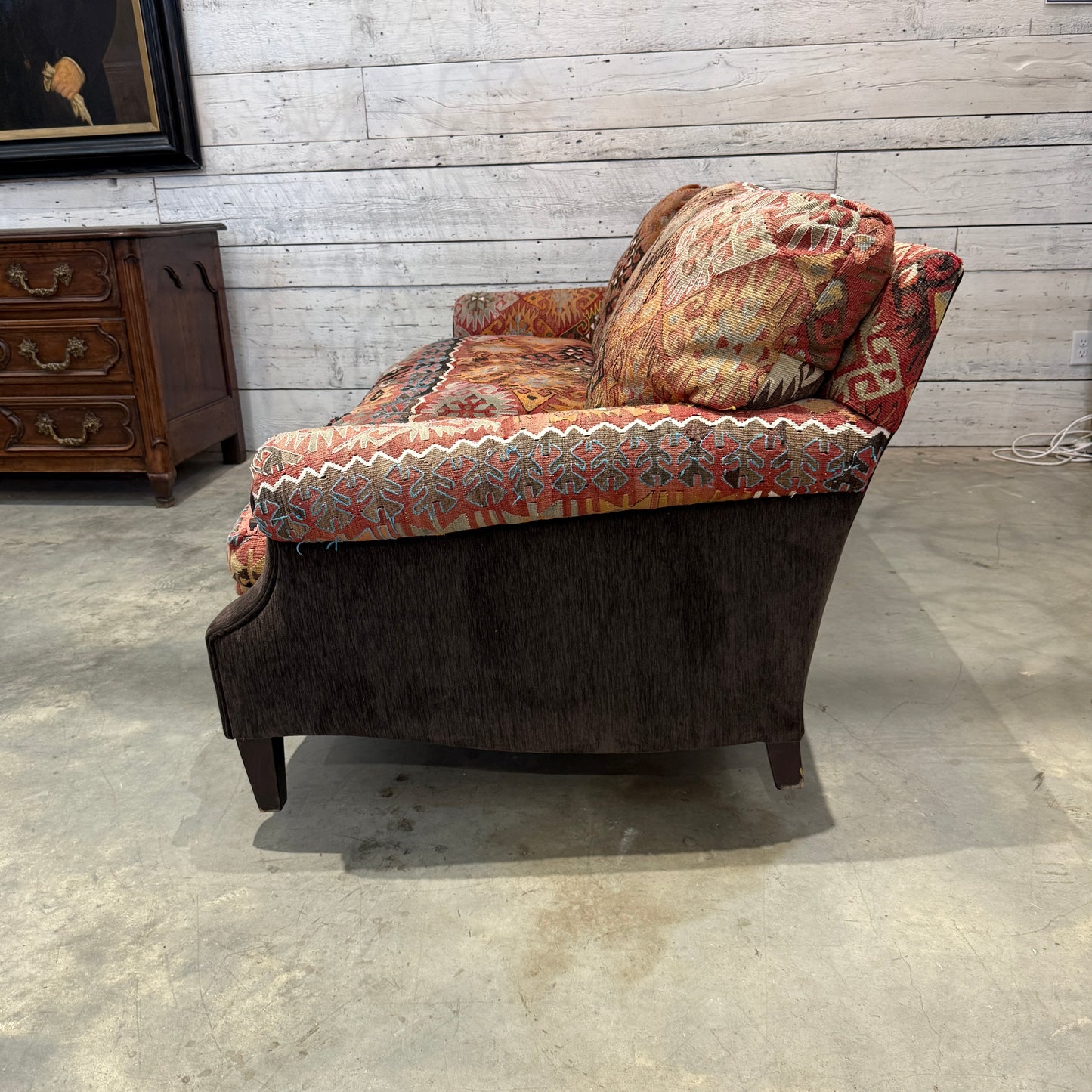 George Smith Anatolian Kilim Upholstered Sofa from Smith Workshop