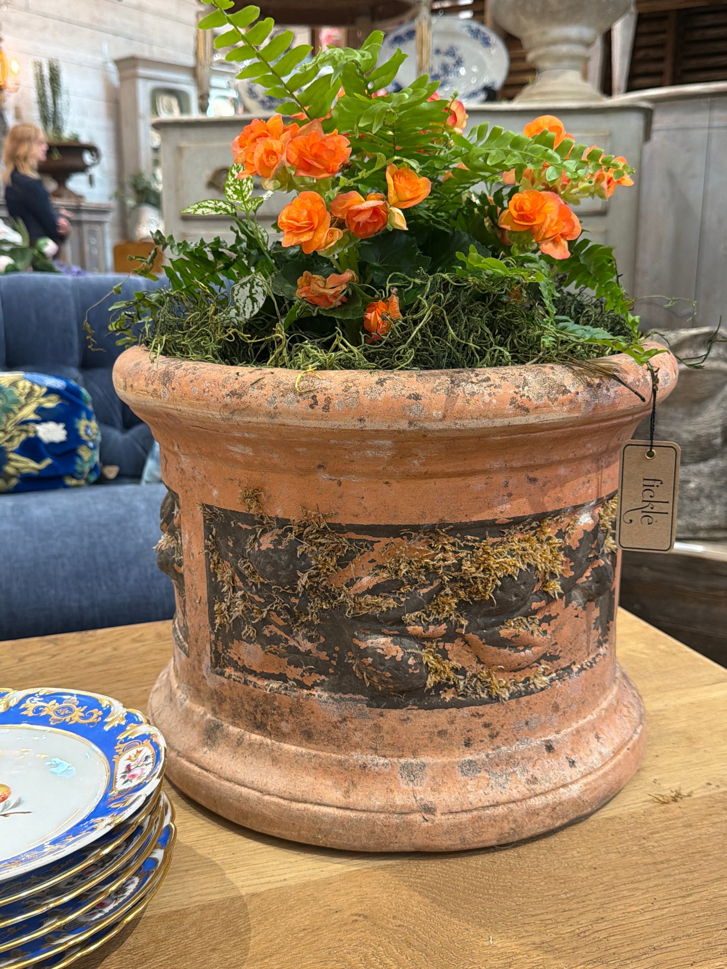 Terracotta Pot With Fruit Design