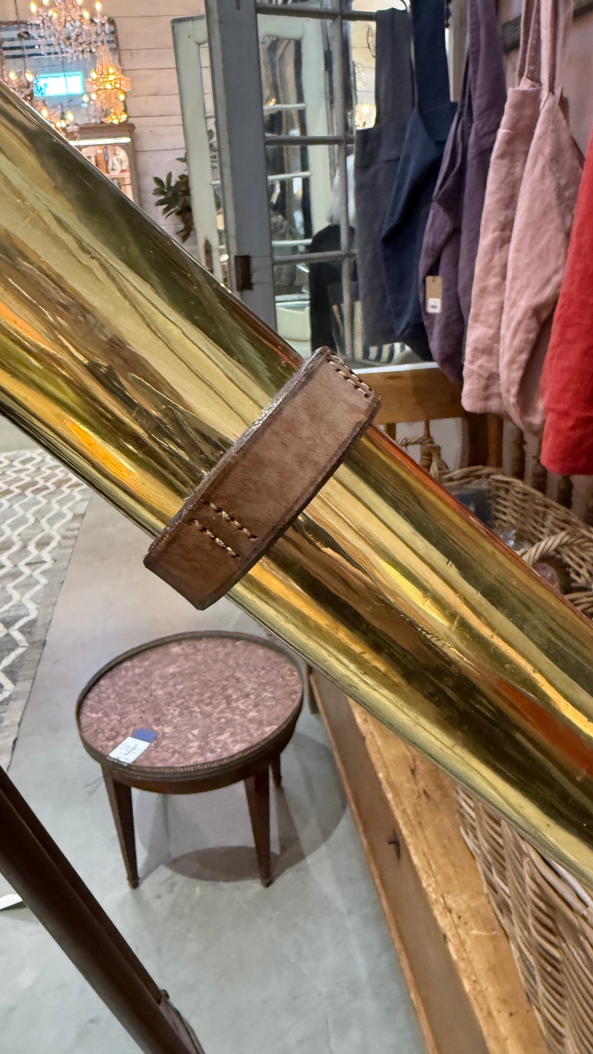 Large Standing Brass Telescope Circa 1850
