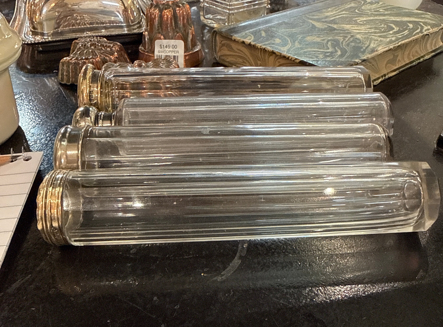 Glass Lidded Jar France - Vanity & Traveling