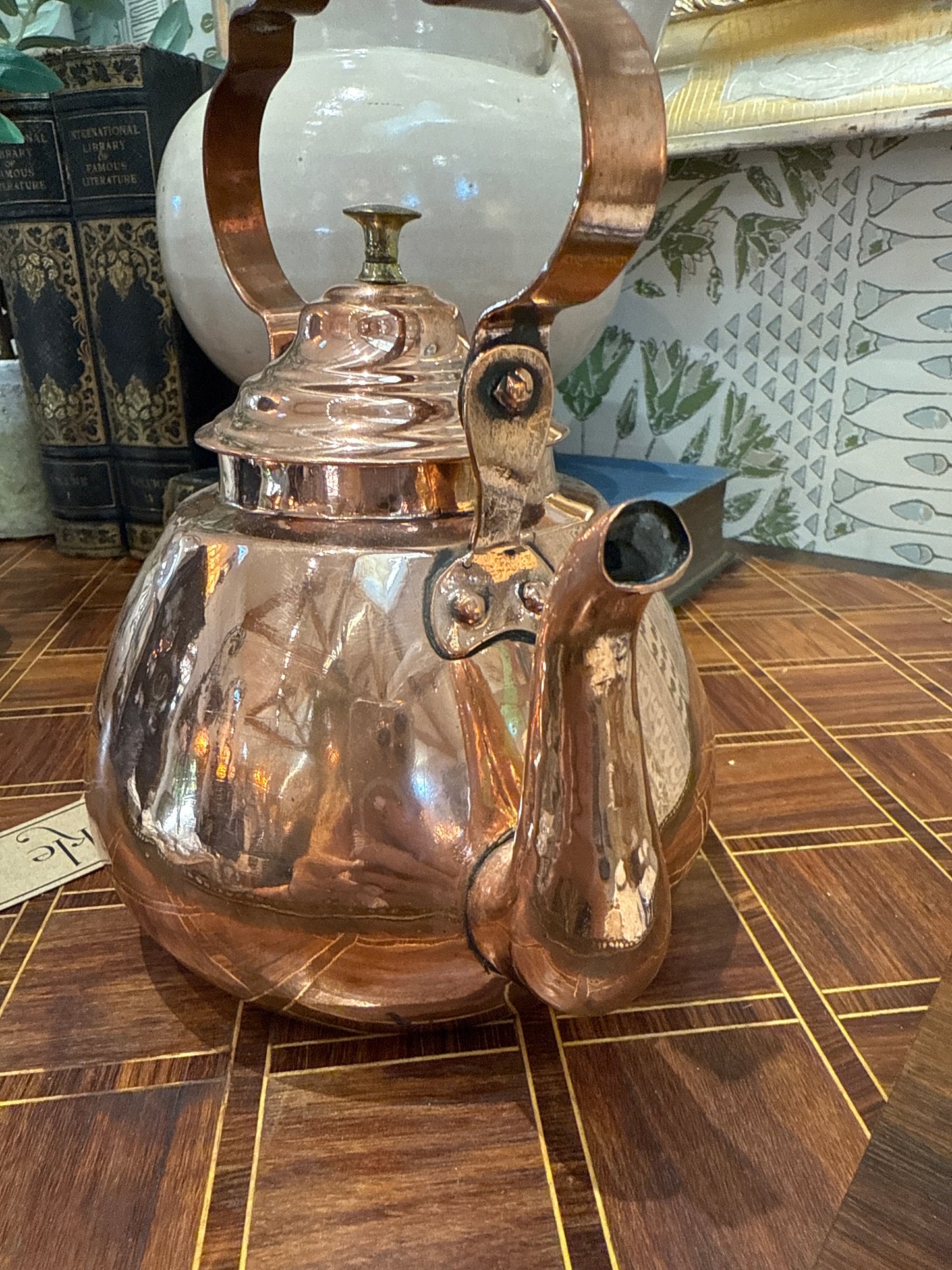 Antique French Copper Tea Pot