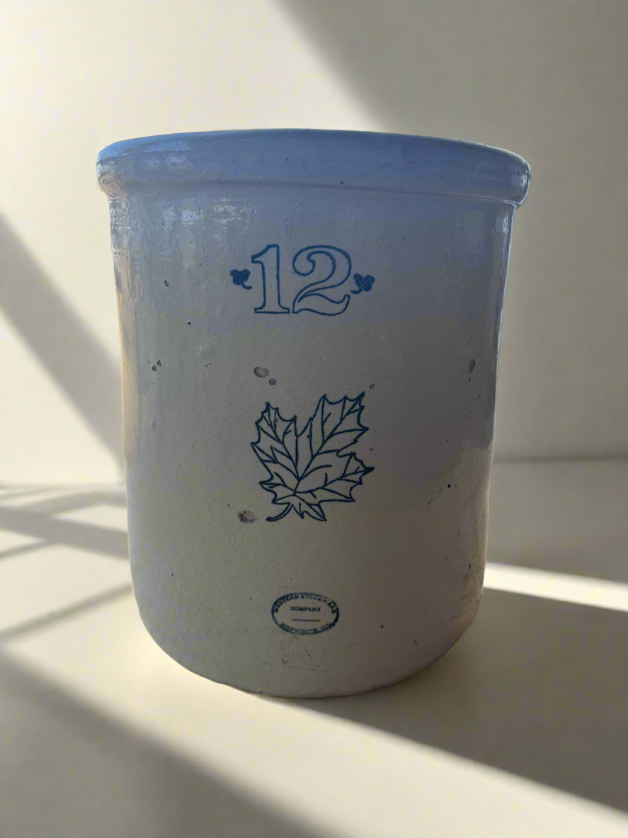 Cream Crock #12 Maple Leaf