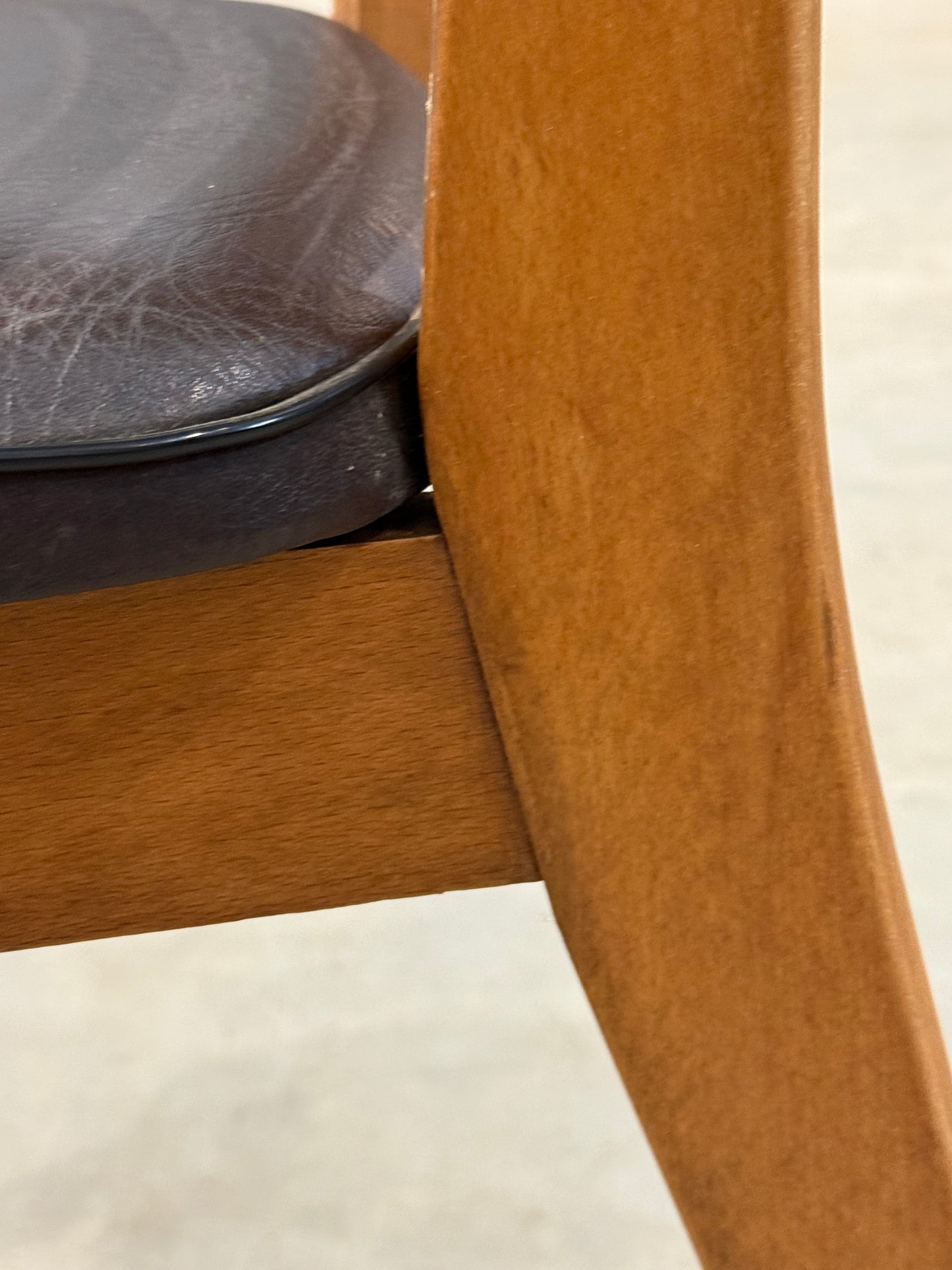 Mid-Century Faux Leather Dining Chair