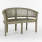 Weathered English Circa 1930 Teak Curved Bench