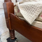 Monumental 19th Century American Empire Mahogany Four Poster Canopy Bed with Bobbin Turned Posts