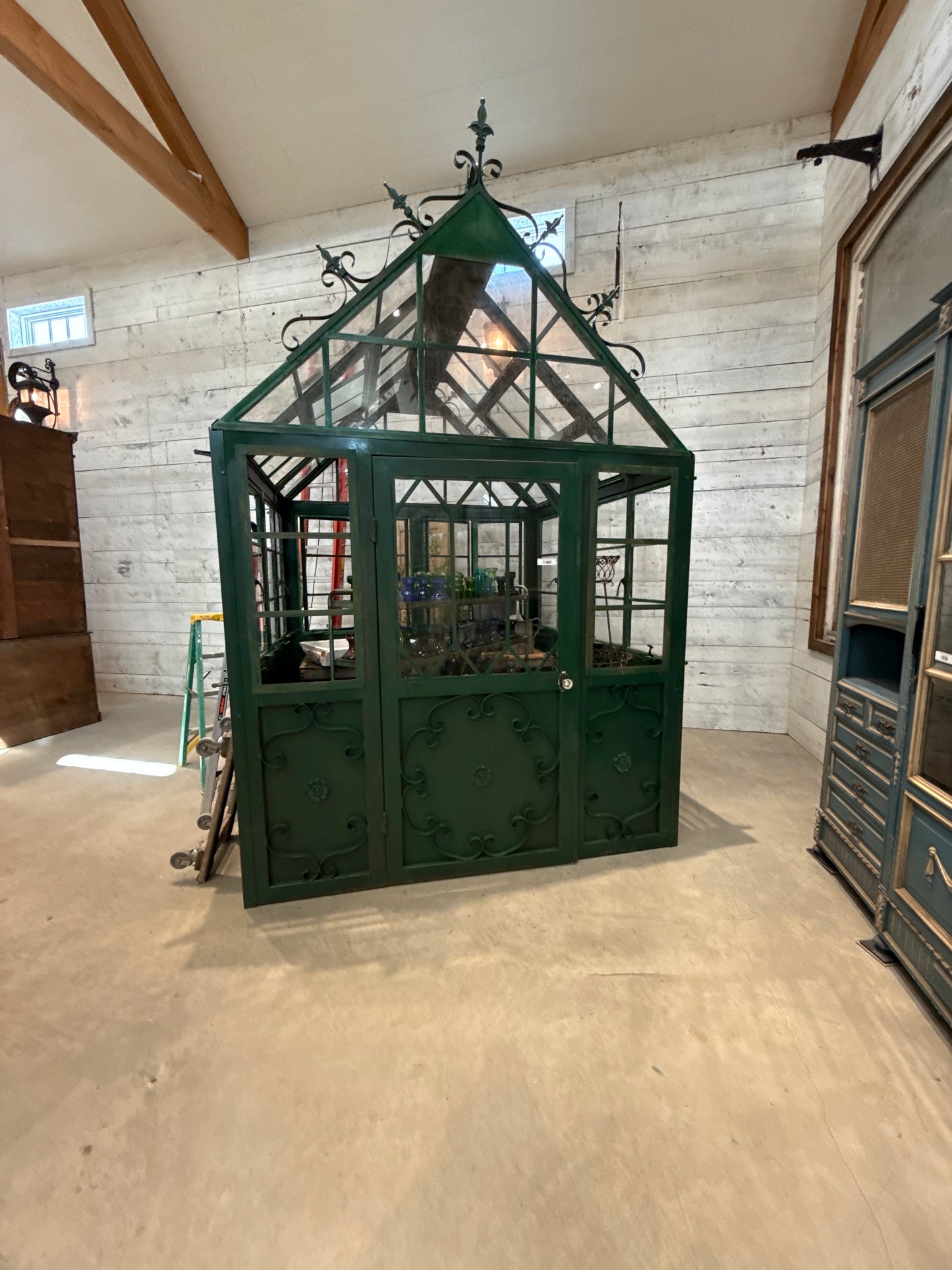 Petite French Garden Conservatory – Custom Iron & Glass Showpiece