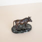 Bronze Bull on Marble Stand