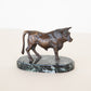 Bronze Bull on Marble Stand