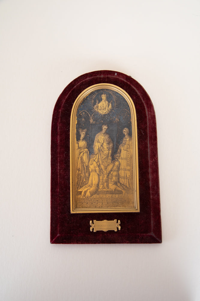 Etched Gold Religious Plaque