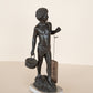 Paolo Uccello - Sculpture - Patinated Boy Fishing