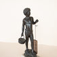 Paolo Uccello - Sculpture - Patinated Boy Fishing