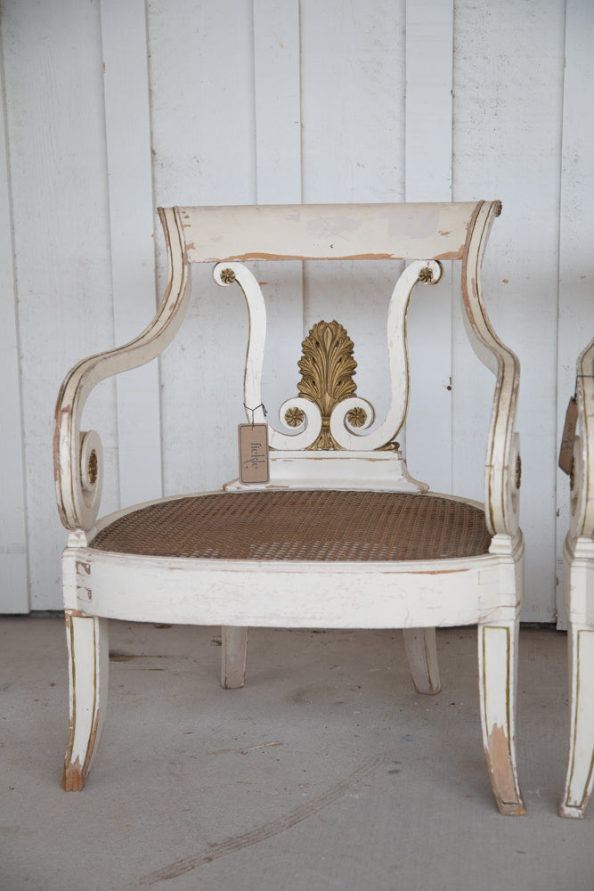 Swedish Armchair with Cain Seat Circa 1870