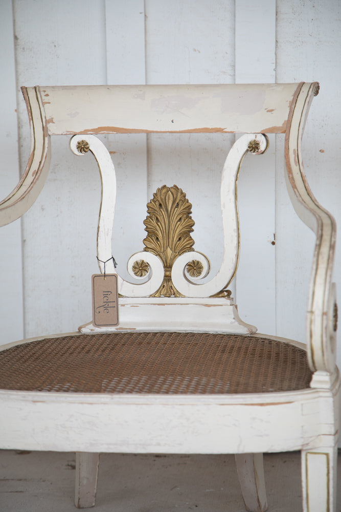 Swedish Armchair with Cain Seat Circa 1870