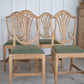Bleached Oak Shield Back Dining Chairs - Set of 4